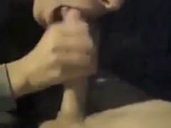 In point of view, a horny old woman is engulfing my dong deepthroat.
